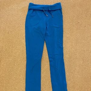 Blue Lululemon yoga pants